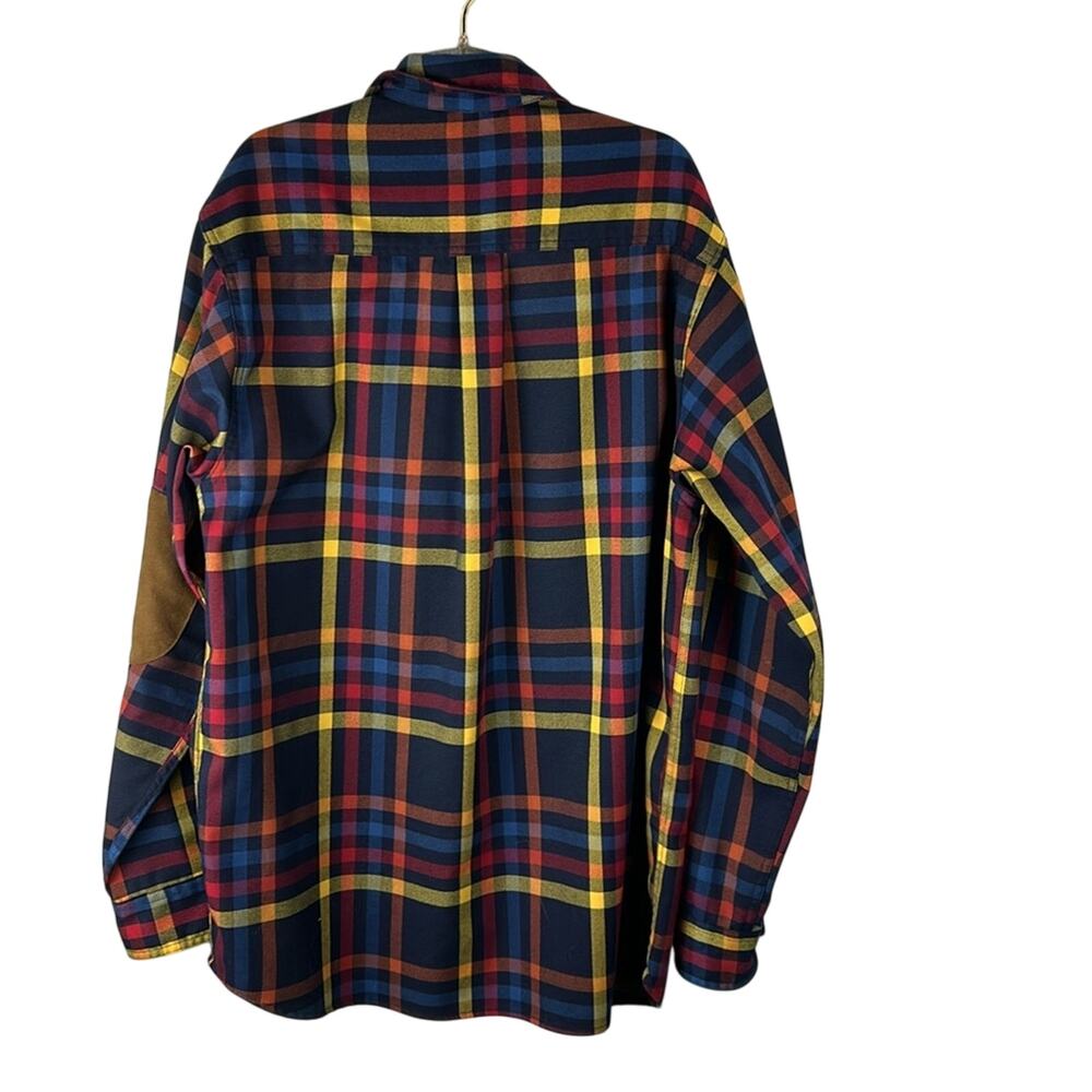 Basic Options Colorful Plaid Flannel Button Down Shirt Shacket Size Medium - Picture 2 of 7